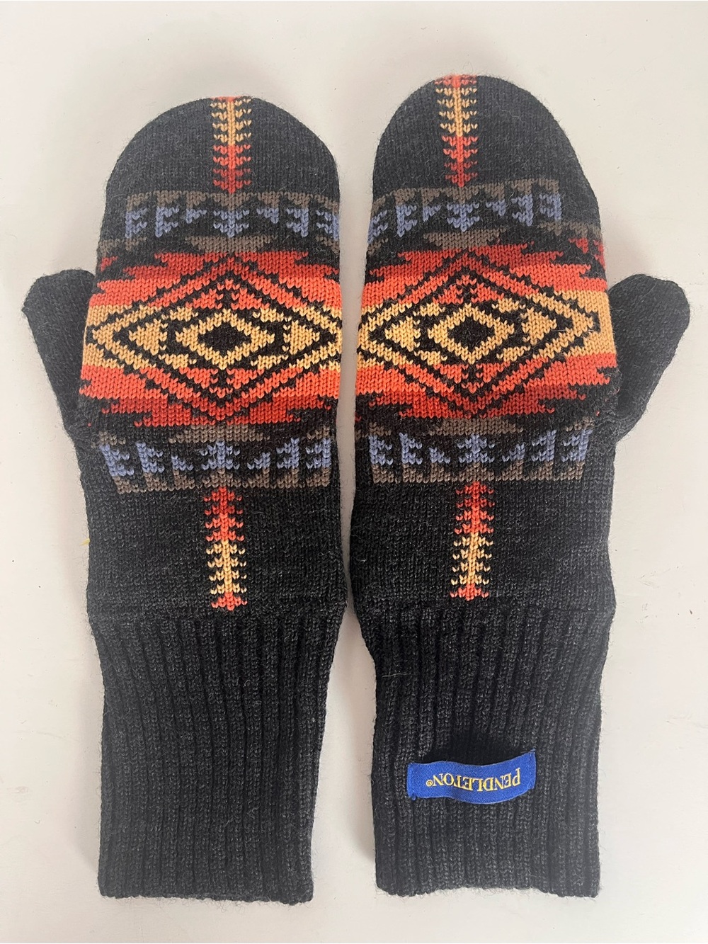Pendleton Merino Wool Mittens Southwest Classic Knit Western Adult One Size